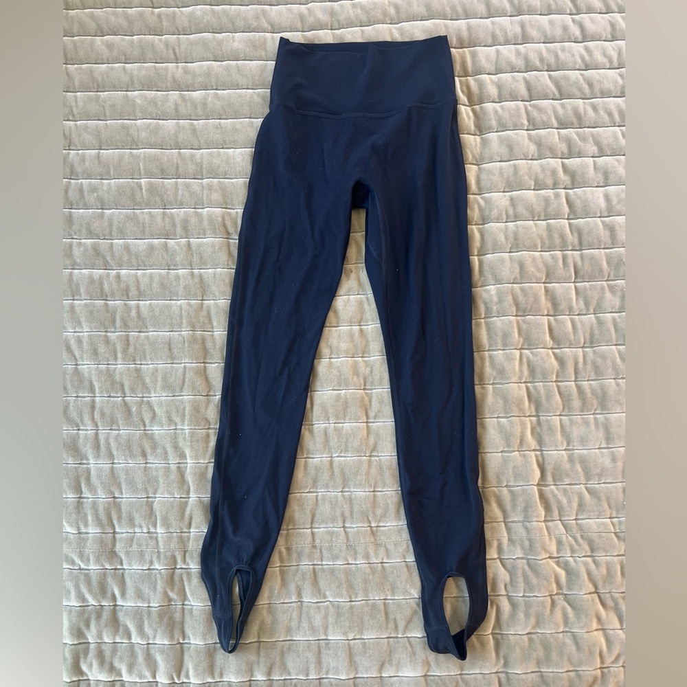 Athleta Black Transcend Stirrup Tights Size Small
